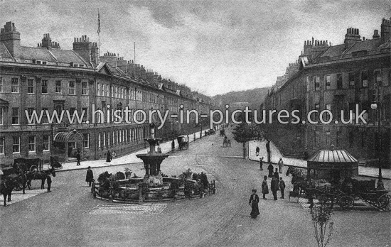Hotel and Great Pultney Street, Bath, Somerset. c.1906